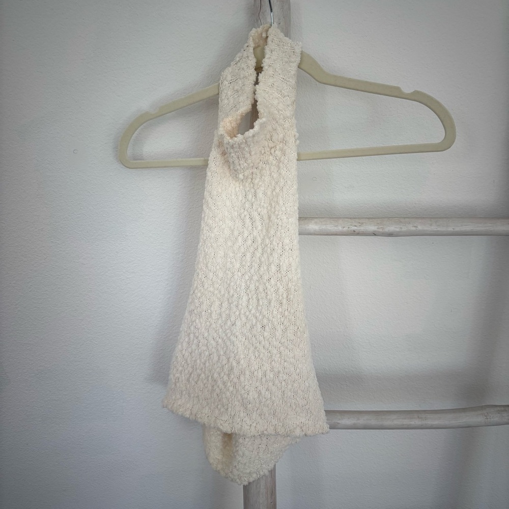 Zara Off-White Textured Knit Top